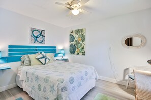 2 bedrooms, desk, iron/ironing board, WiFi