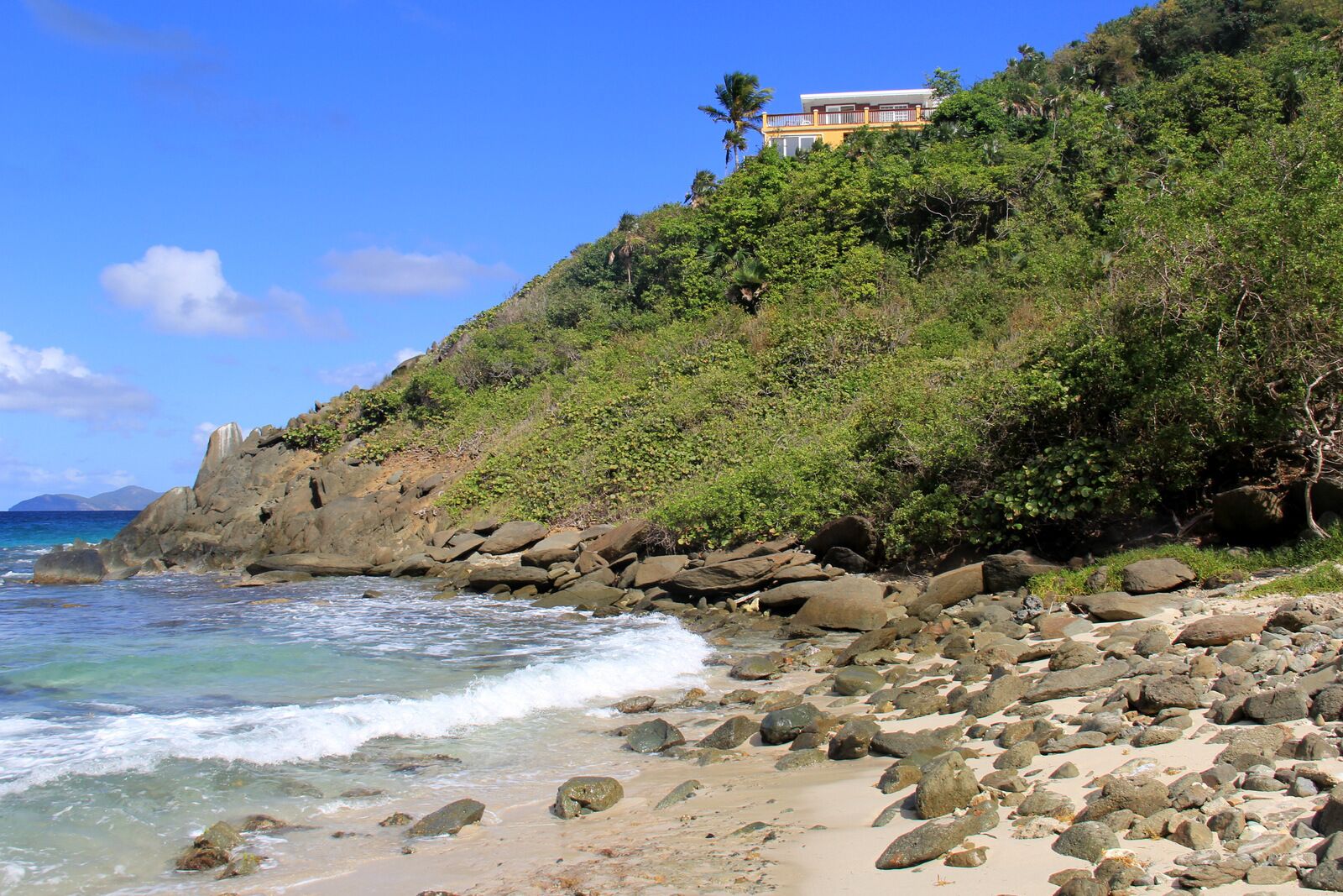 Beach does have sandy area.  