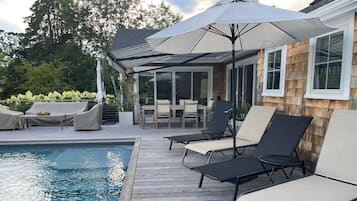 Piscine extérieure, piscine chauffée