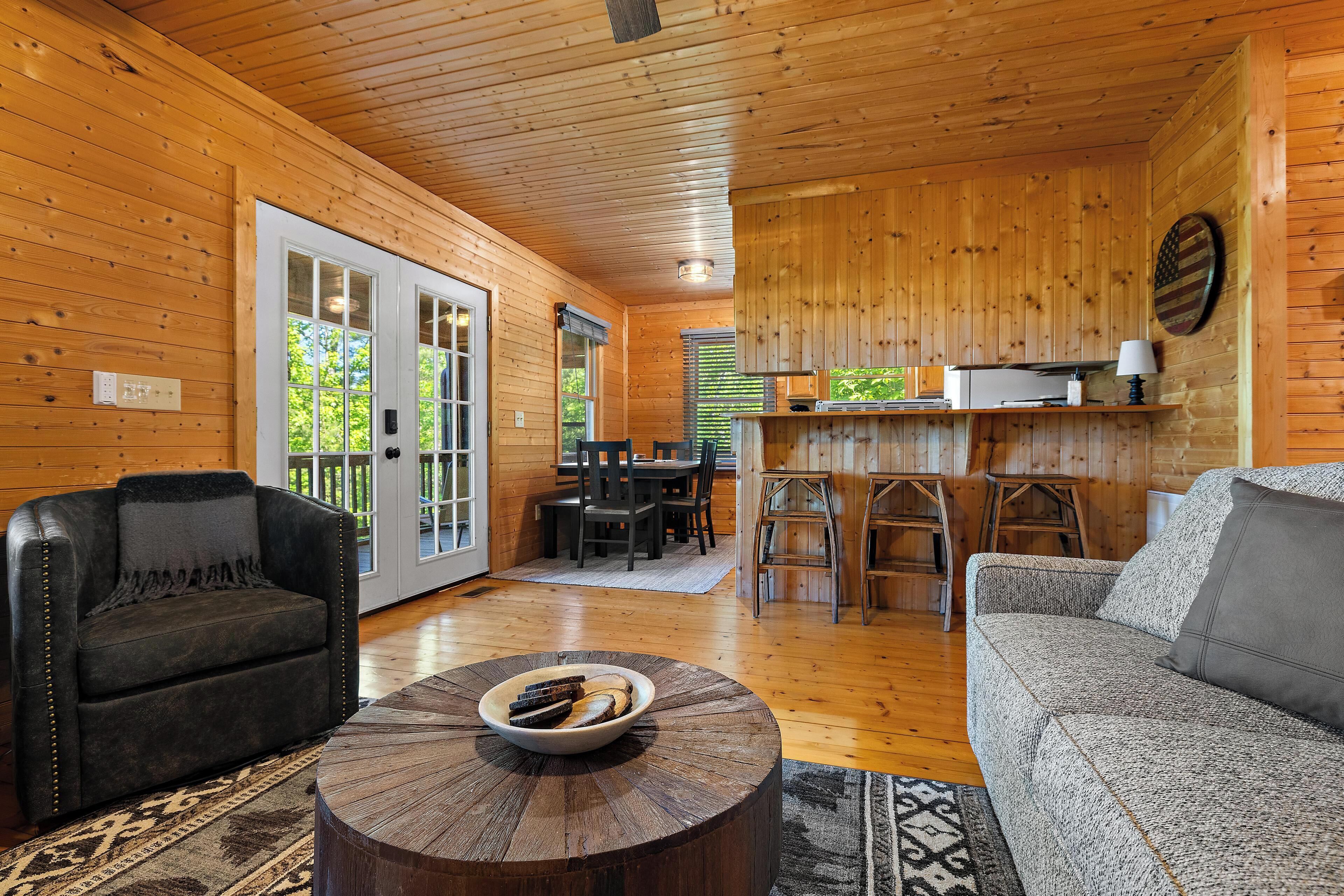 Smart TV, fireplace, DVD player, books