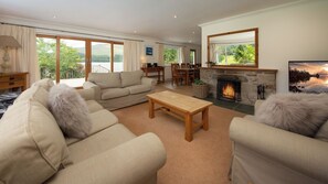 スマートテレビ、暖炉、DVD プレーヤー、卓球台