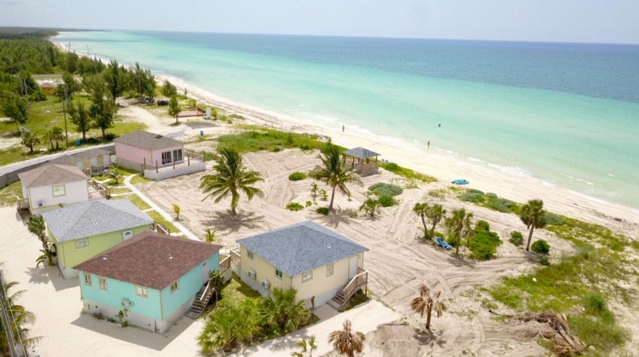 On the beach, sun-loungers, beach towels
