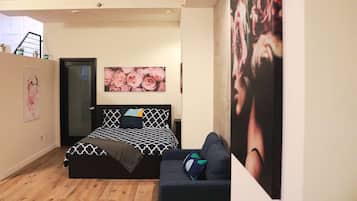 Suite - 2 queensize-senge - ikke-ryger (Bi-Level) | Strygejern/strygebræt, gratis Wi-Fi, sengetøj