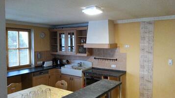 Apartment, Ground Floor | Private kitchen | Fridge, microwave, oven, dishwasher