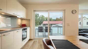 Fridge, oven, stovetop, dishwasher