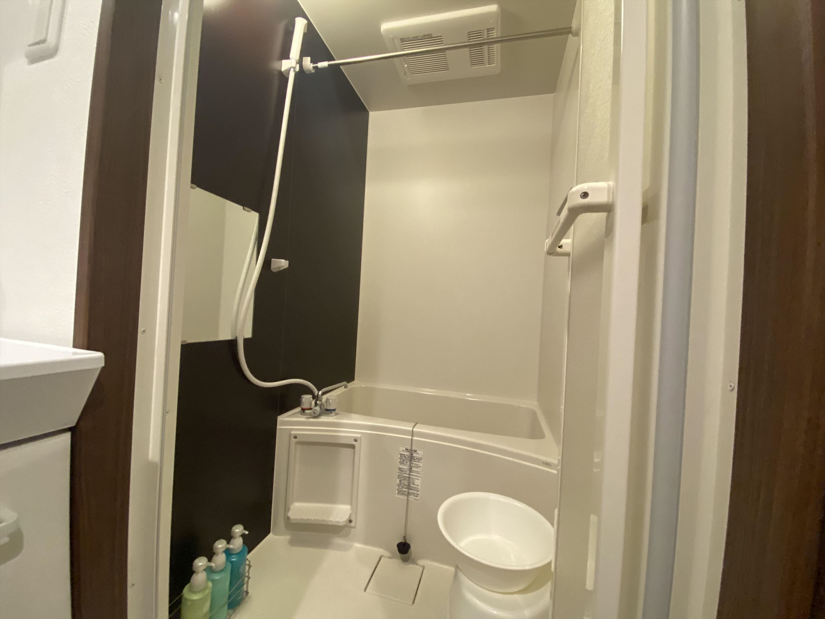 Combined shower/bathtub, free toiletries, hair dryer, bidet