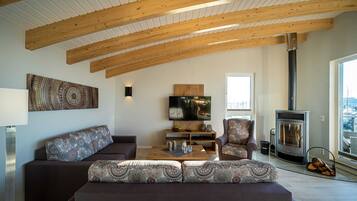 Télévision, cheminée