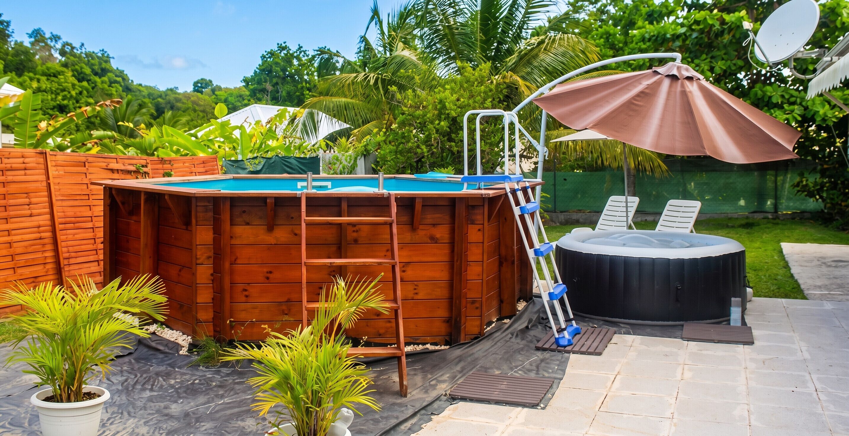 Vue sur piscine