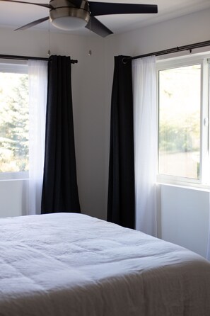 2 bedrooms, travel crib, WiFi, bed sheets