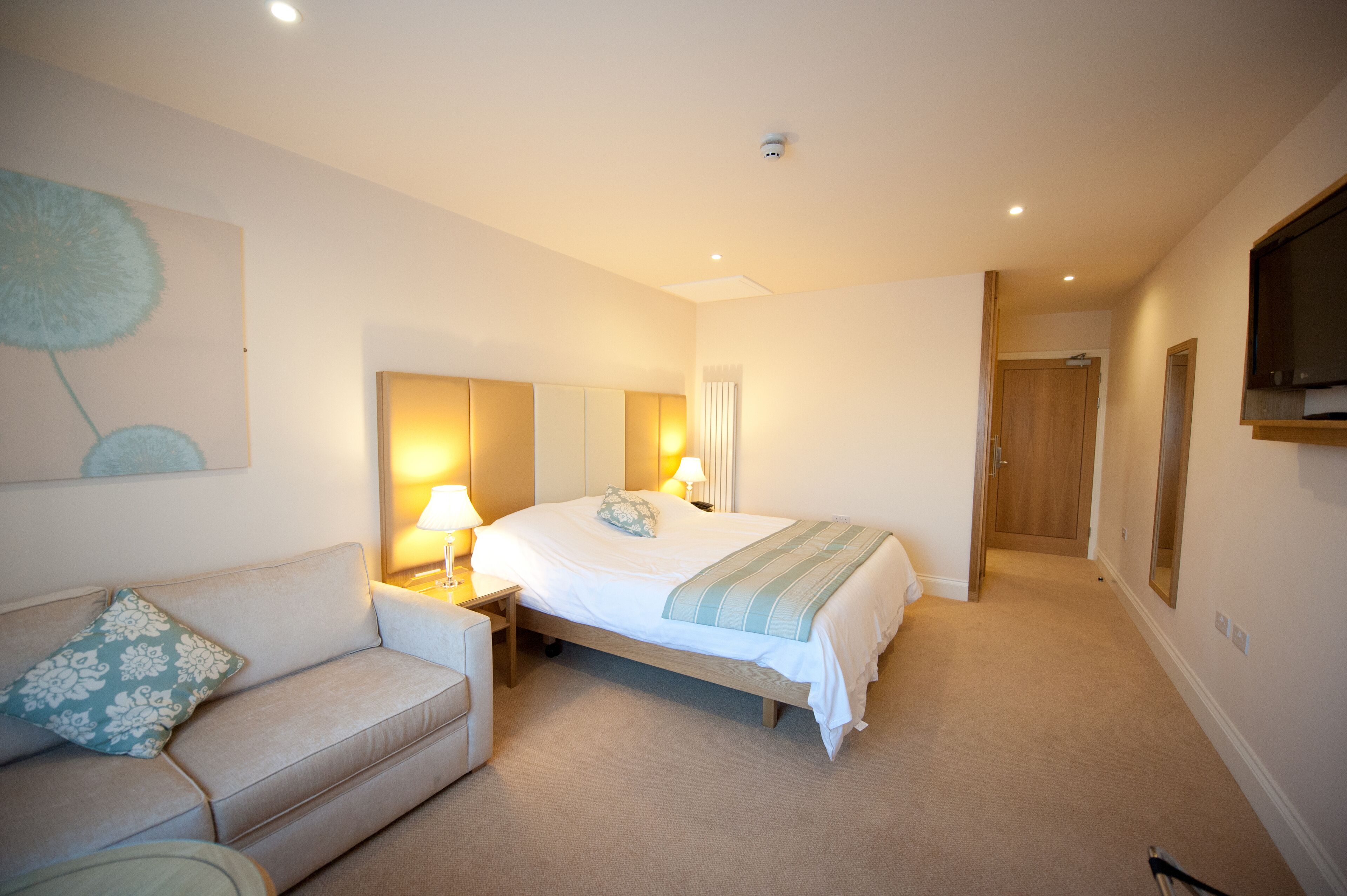 deluxe double room | desk, laptop workspace, blackout curtains, iron/ironing board