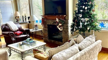 TV connectée, cheminée