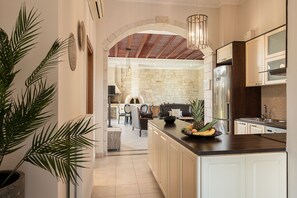 Villa, 2 Bedrooms, Private Pool | Private kitchen | Full-sized fridge, oven, stovetop, dishwasher - Caldera Platanias Villas (Platanias)
