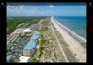 On the beach, sun-loungers, beach towels