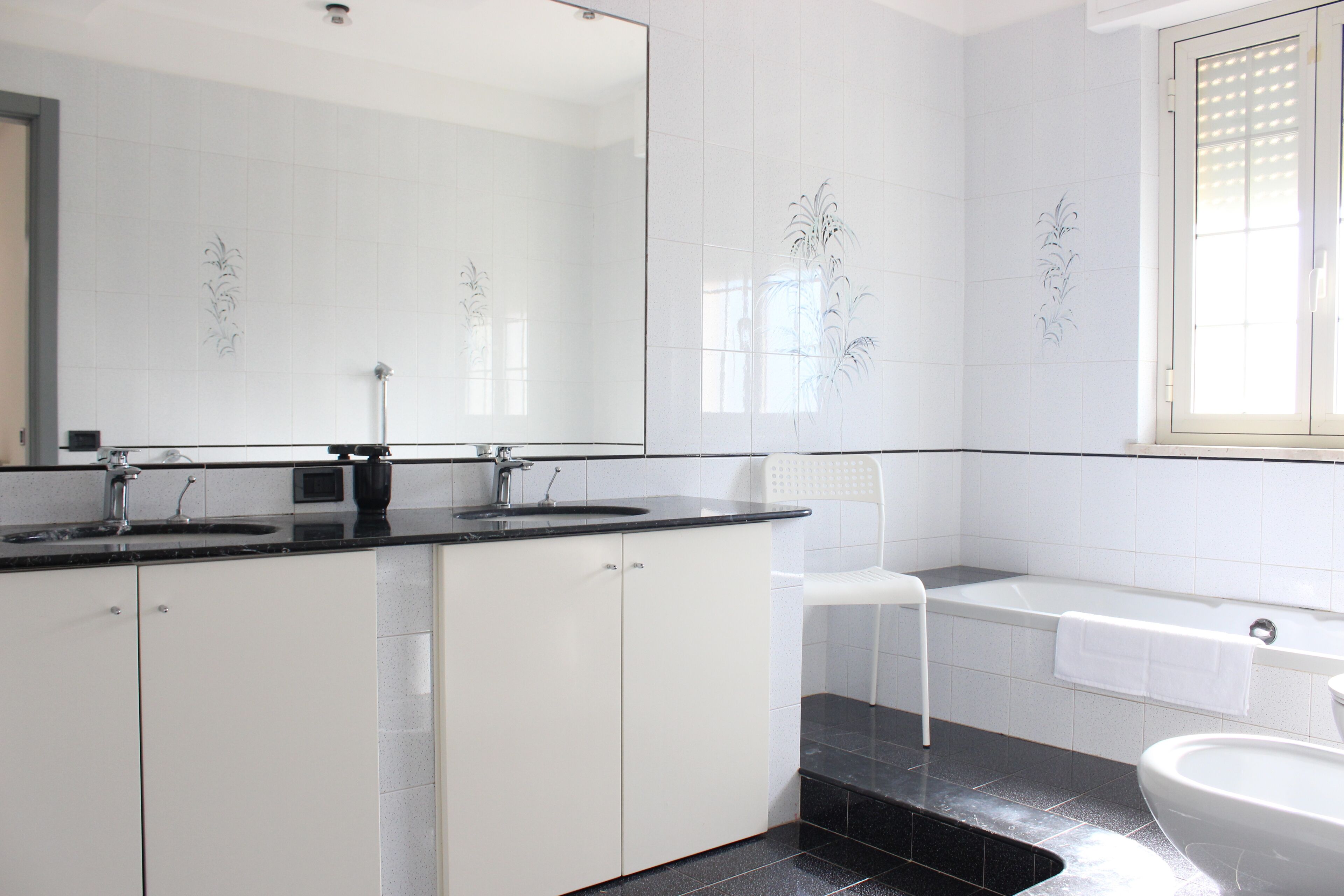 Combinazione doccia/vasca, vasca idromassaggio, asciugacapelli, bidet