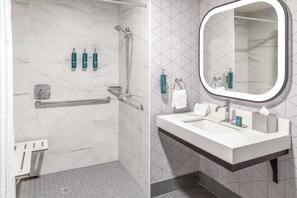Room, 2 Queen Beds, Accessible (Mobility & Hearing, 3x3 Shower) | Desk, bed sheets - DoubleTree by Hilton Owatonna (Owatonna)