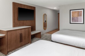 Room, 2 Queen Beds, Accessible (Mobility & Hearing, 3x3 Shower) | Desk, bed sheets - DoubleTree by Hilton Owatonna (Owatonna)