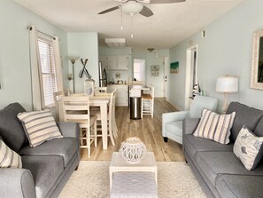 TV - Condo with Ocean Views! Steps to the Sea! Sleeps 8. The complex is oceanfront! (Ocean Isle Beach)