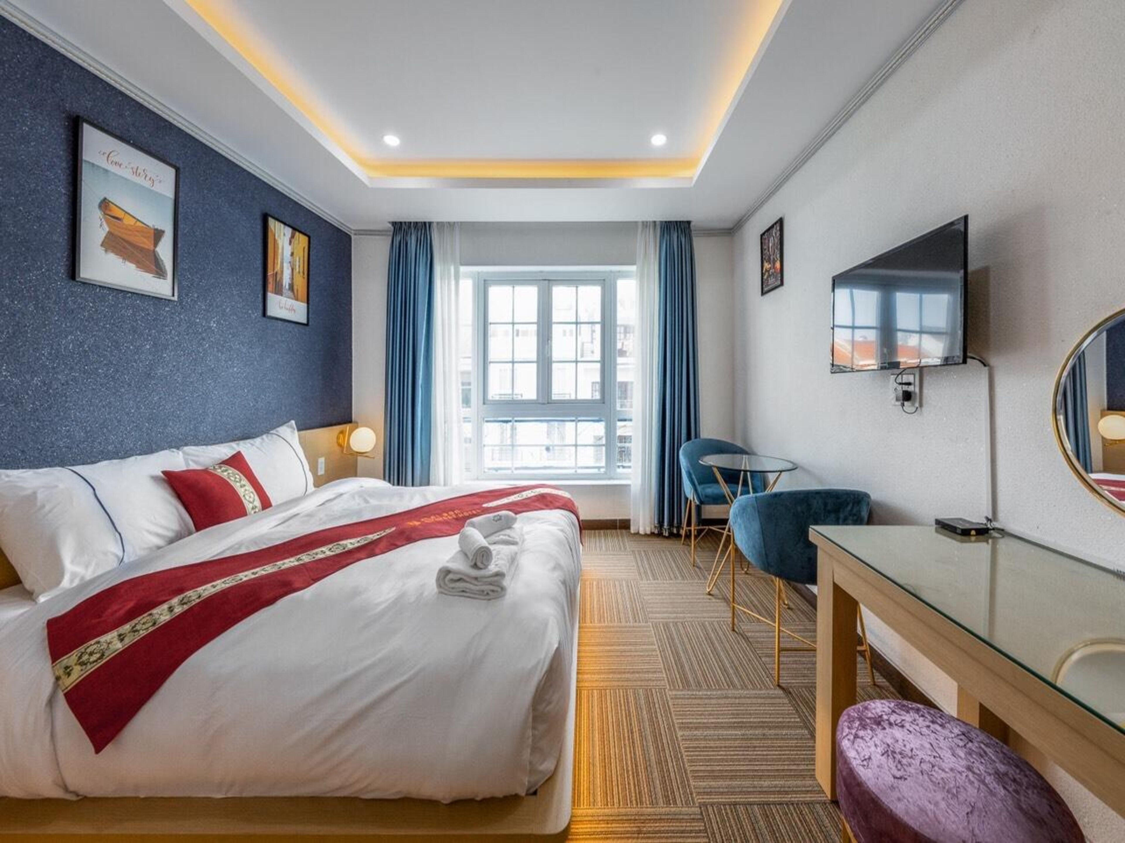 ห้องเอ็กซ์คลูซีฟ | พื้นที่ทำงานแบบใช้แล็ปท็อป, Wi-Fi ฟรี, ผ้าปูที่นอน