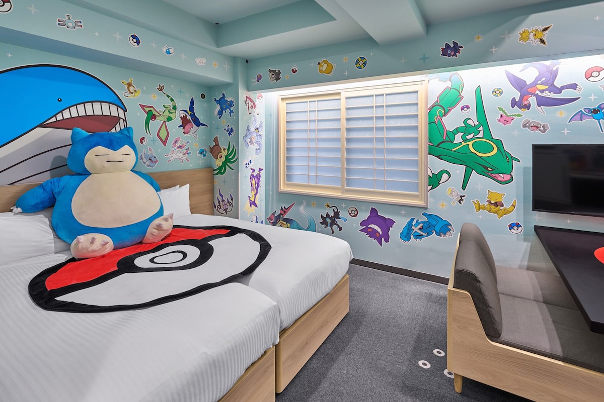 時尚客房 (Pokémon) | 1 間睡房、防敏寢具、羽絨被、房內夾萬