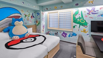 Phòng có thiết kế đặc sắc (Pokémon) | 1 phòng ngủ, bộ đồ giường kháng dị ứng, chăn bông