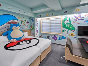 디자인룸 (Pokémon) | 1 개의 침실, 저자극성 침구, 오리/거위털 이불, 객실 내 금고