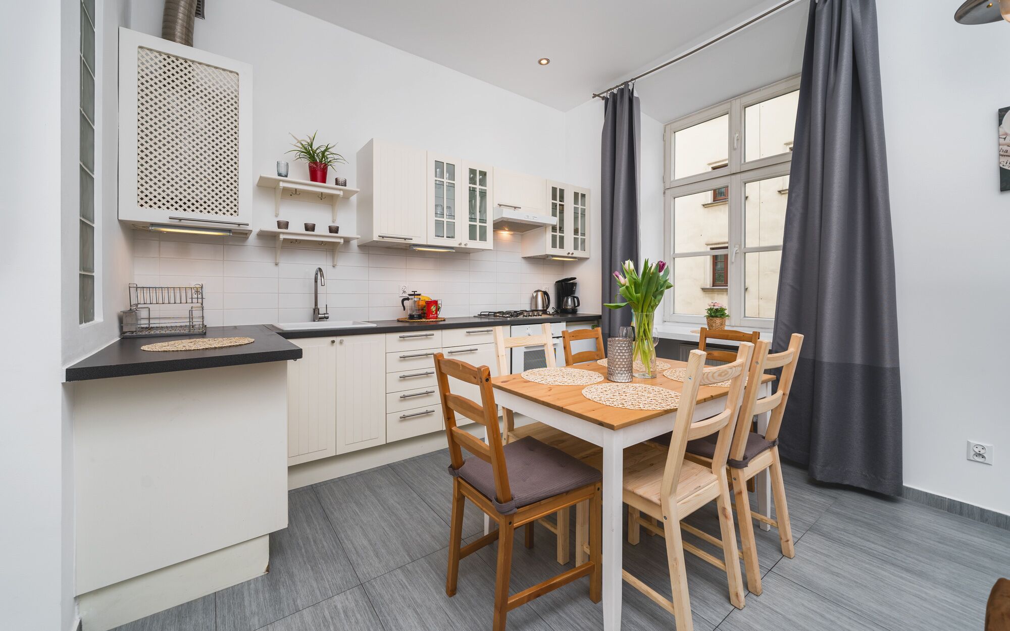 Apartment | Private kitchen | Fridge, microwave, stovetop, cookware/dishes/utensils