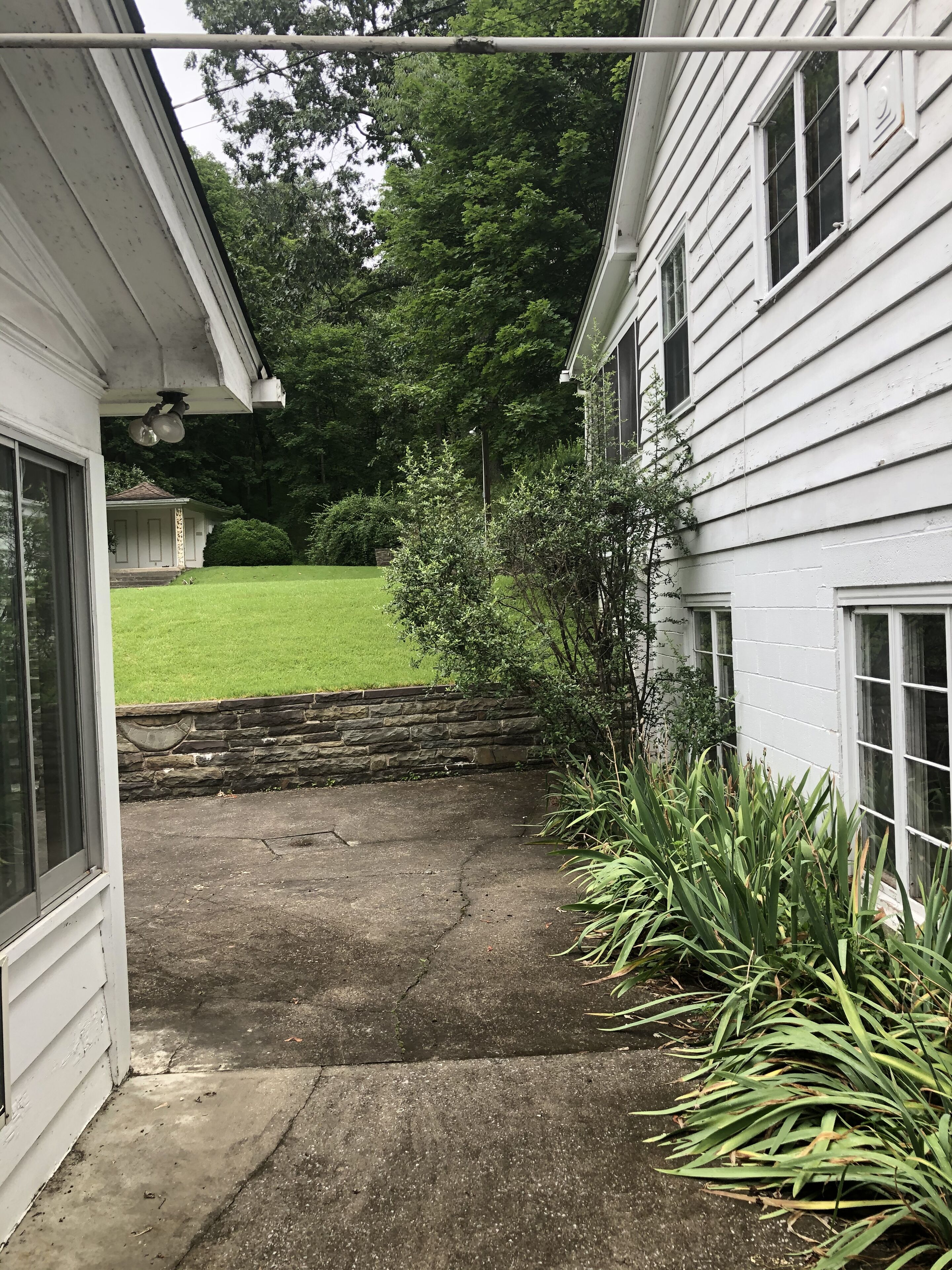 Patio entrance from front