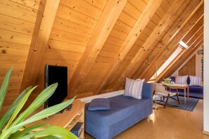 Téléviseur, table de ping-pong, chaîne audio