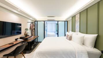 Habitación Premier doble | Ropa de cama de alta calidad y colchones viscoelásticos