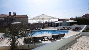 Outdoor pool, a heated pool