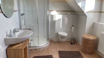 House | Bathroom | Shower, hair dryer, towels, soap