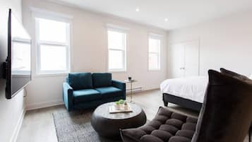 1 chambre, bureau, fer et planche Ă repasser, lit parapluie