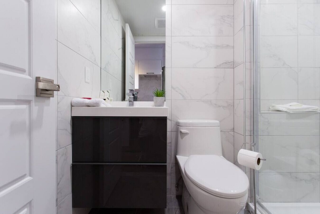 Hair dryer, towels