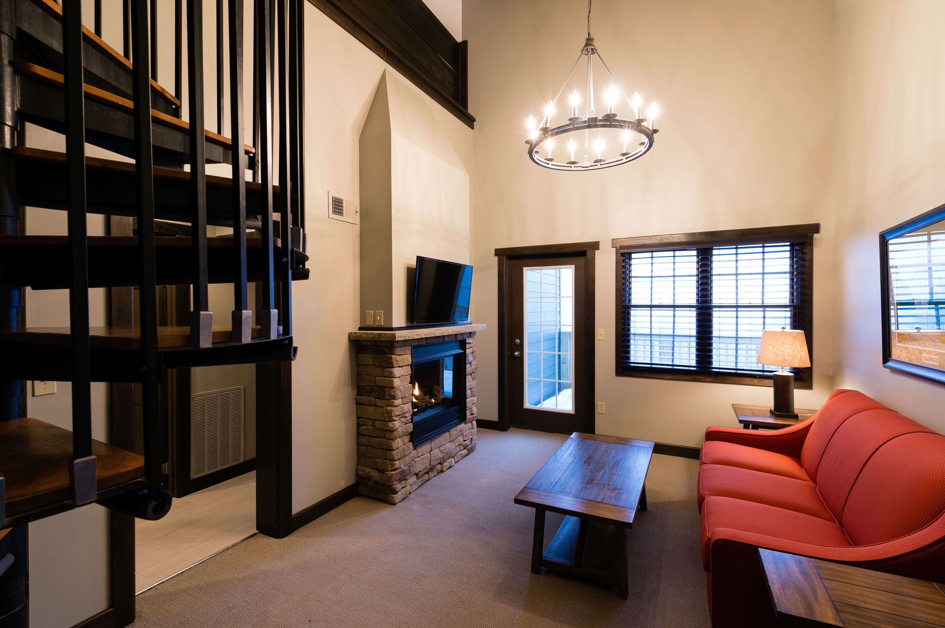 family suite, 1 king bed with sofa bed, balcony | living room | 42-inch flat-screen tv with digital channels, tv