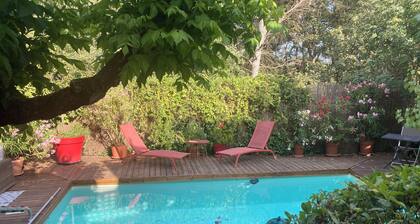 T2 in private property in garden with pool overlooking pinewood
