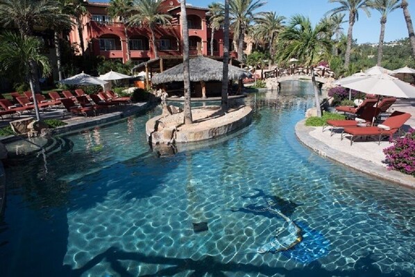 Outdoor pool, a heated pool