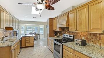 House, Multiple Beds (Pet-friendly waterfront home steps to) | Private kitchen
