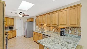 House, Multiple Beds (Pet-friendly waterfront home steps to) | Private kitchen