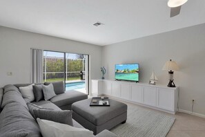 House, Multiple Beds (Nautical home with pool, grill and st) | Living room - Nautical Home With Pool, Grill and Steps to Shops (Marco Island)