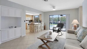House, Multiple Beds (Nautical home with pool, grill and st) | Living room - Nautical Home With Pool, Grill and Steps to Shops (Marco Island)