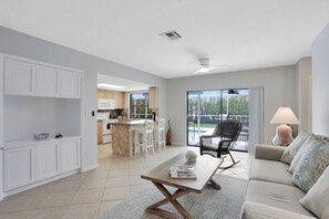 House, Multiple Beds (Nautical home with pool, grill and st) | Living room - Nautical Home With Pool, Grill and Steps to Shops (Marco Island)