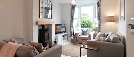 TV, fireplace, DVD player