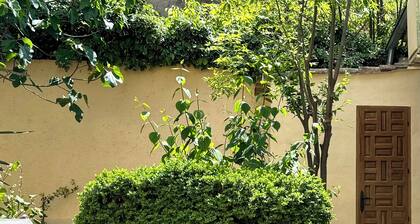 House in front of the Alhambra with a private garden and views