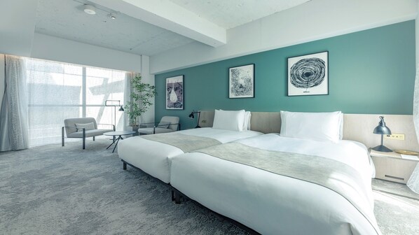 Deluxe Twin Room, 2 Twin Beds, Non Smoking | Premium bedding, down comforters, free minibar, in-room safe - Shiroiya Hotel (Maebashi)