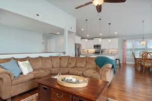 TV, DVD player, video library