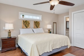4 bedrooms, iron/ironing board, travel crib, internet