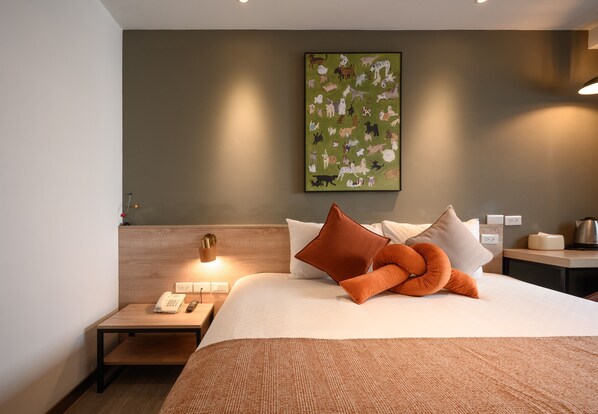 Superior-dobbeltværelse | Premium-sengetøj, senge med topmadrasser, skrivebord