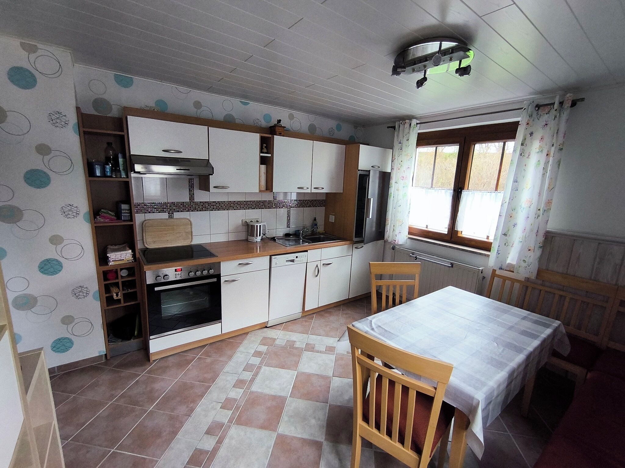 Apartment | Private kitchen | Fridge, microwave, oven, stovetop