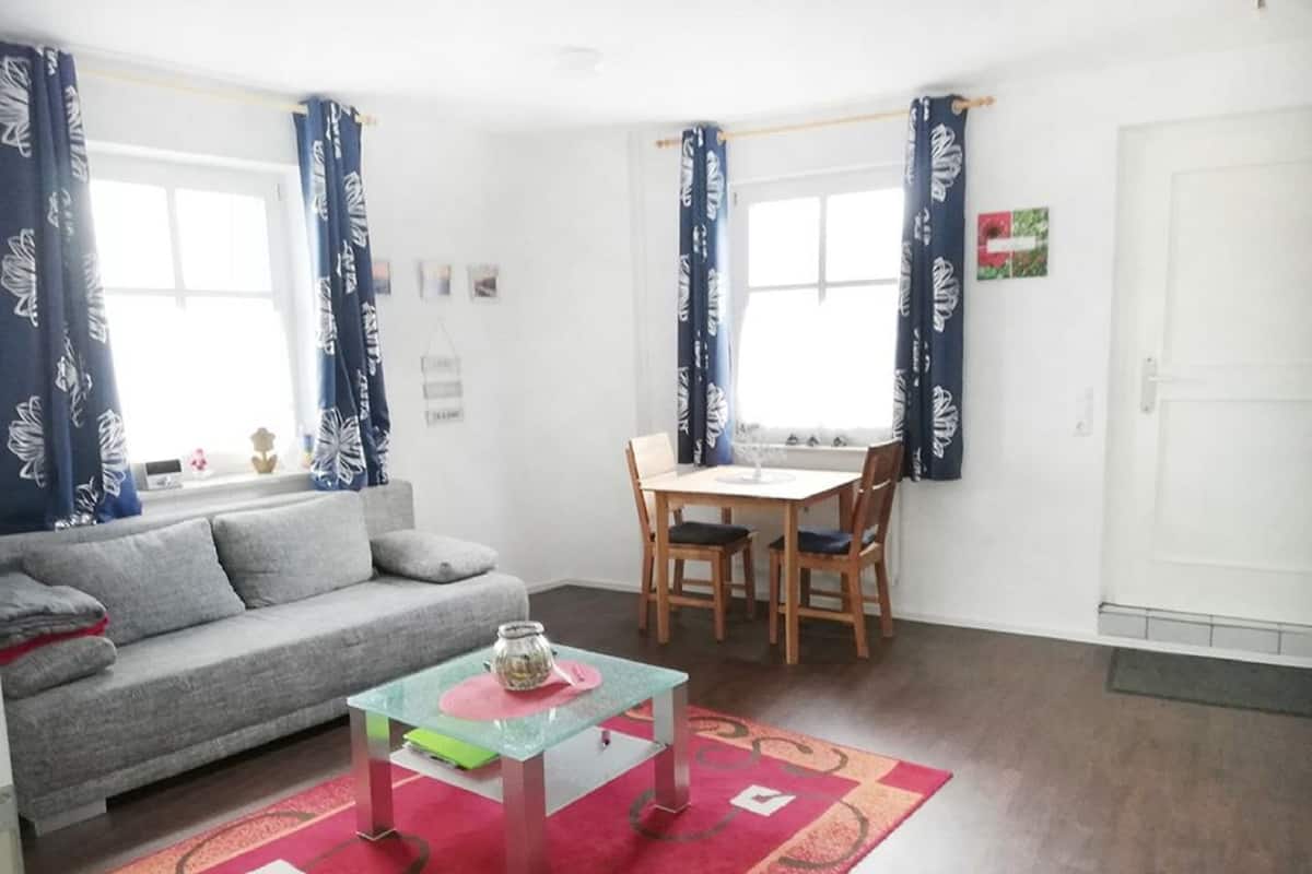 Apartment, 1 Schlafzimmer (40m²) | Wohnbereich | 42-Zoll-Fernseher mit Satellitenempfang