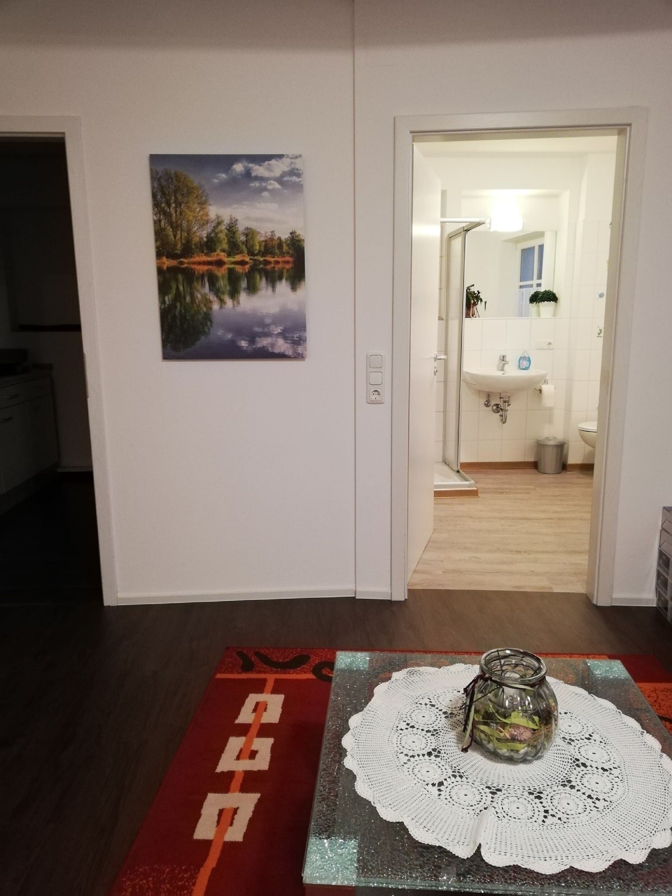 Apartment, 1 Schlafzimmer (40m²) | Badezimmer | Dusche, Haartrockner, Handtücher